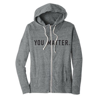 you matter hoodie black