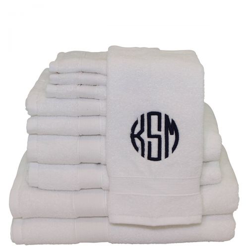 8pc Cotton Bath Towel Set White
